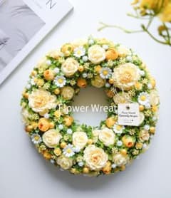フラワーリースNO.497＊ 29cmのサムネイル