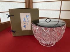 茶道具 江戸切子 義山鉢/ギヤマン 黒塗蓋付 水指 紙箱付 - メルカリ