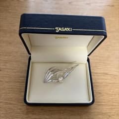 TASAKI タサキ 田崎真珠 パール ブローチ シルバー 一珠 - メルカリ