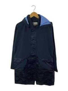 メンズ アウター ナイロン モッズコート 迷彩カモフラ NAVY Mのサムネイル