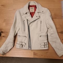 666 Leather Wear ホワイト ダブルライダースジャケット 32 666 Leather Wear ホワイト ダブルライダースジャケット 32 - メルカリ