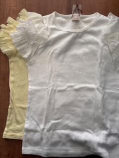 一点新品未使用　美品 petit main フリル袖 Tシャツ 2枚セットのサムネイル