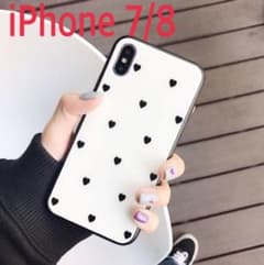 【激安‼︎ 】ミニハートドット iPhoneケース ホワイト iPhone7/8のサムネイル