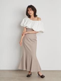 snidel ハイウエストタイトヘムフレアスカート GBEGのサムネイル