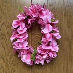 フラダンス　ハク（レイポー）　頭飾り ピンクの綺麗なお花です。のサムネイル