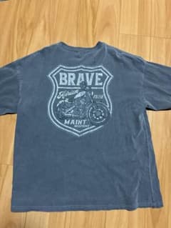 バイクプリント Tシャツ ヴィンテージ風 グレーのサムネイル