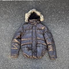 00s old uniqlo ファー ダウンジャケット y2k お兄系 光沢 - メルカリ