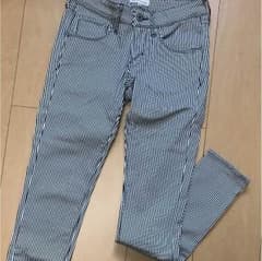 パンツ   黒  白  ストライプのサムネイル