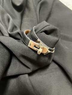 美品◇エルメス ケリー ドゥブルトゥール レザーブレスレット あんしん 