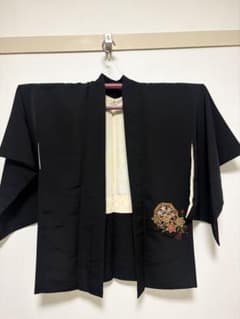 【黒羽織】華やかな刺繍 花車 華やかのサムネイル