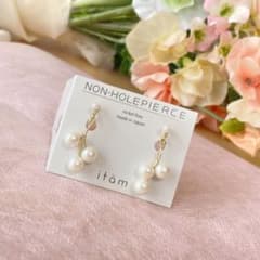 itam ノンホールピアス パール ゴールドのサムネイル