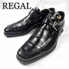 美品 REGAL シングルモンク 25.5 ブラック Uチップ ビジネスのサムネイル