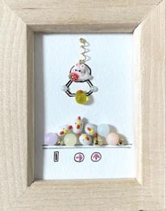 よっち　オーダー受付　シーグラスアート シーグラスアート キャッチ No.45 ☆ハンドメイド☆ - メルカリ