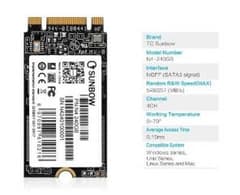 TCSUNBOW 240GB M.2 NGFF 2242 SSDのサムネイル