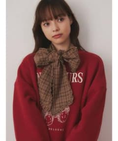 merry jenny チェックタイリボンブラウスのサムネイル