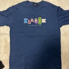XLARGE ネイビー Tシャツ ロゴ刺繍のサムネイル