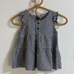 ギンガムチェック　チュニック　女の子　120 ノースリーブ　夏　crescentのサムネイル