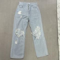WEGO ダメージデニムパンツ M ライトブルーのサムネイル