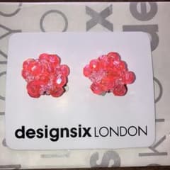 designsixLONDON OTSU EARRINGピンク 約2.2cmのサムネイル