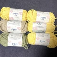 ダイソー毛糸 ポム 3色 6玉セット まとめ売りのサムネイル