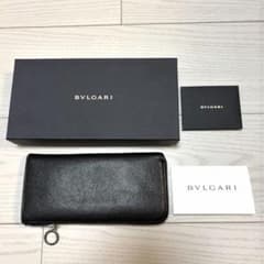 正規品】BVLGARI ブラックレザー L字長財布 品質保証書付き - メルカリ
