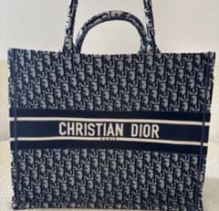 Dior ディオールオブリーク ブックトート ベルベット生地 ラージ