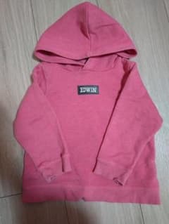 EDWIN フード付きトレーナー ピンク
