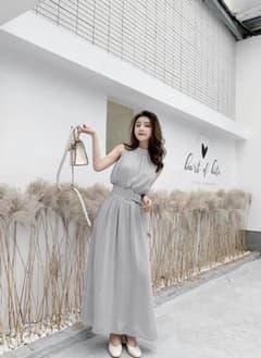 シフォンワンピース　ロング　ドレスのサムネイル