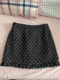 Birthdayroom ドット柄 フリル ミニスカート グレー ウィッシュコアのサムネイル