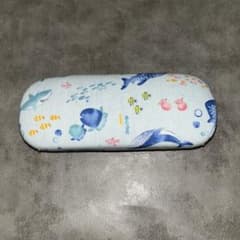 海の生き物柄 メガネケース ライトブルーのサムネイル