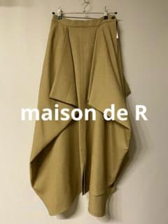 【美品】maison de R メゾンドアール　ORIGAMIスカート　キャメルのサムネイル