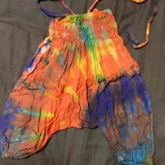 新品未使用 子供用タイダイ柄 オールインワンのサムネイル