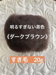 すき毛　ダークブラウン　20gヘアートップ　プロ用　毛たぼ　夏祭り　浴衣ヘアのサムネイル