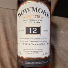 BOWMORE 12 シングルモルトウイスキー ボウモア 12年 箱付のサムネイル