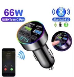 FMトランスミッター Bluetooth USB 車載 Type-C 4ポートのサムネイル