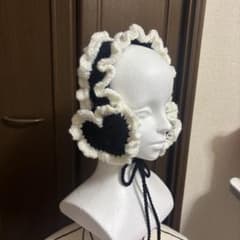 ハンドメイド かぎ針編み 耳当て フリル イヤーマフのサムネイル