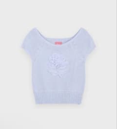 【新品】Sinoon Flower Raglan Knit Soft Blue