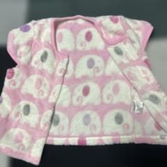 ピンク 象柄 ベビーベスト 100のサムネイル