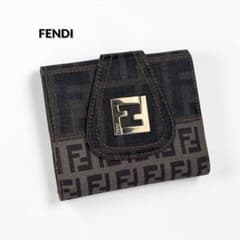 FENDI フェンディ PVC 財布 ズッカ柄 ズッキーノ 2つ折り ビンテージ