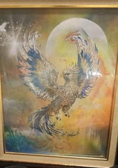 （新品）鳳凰 原画フレーム付き　スプレーアートエデン Ｆ６サイズ　キャンバス 新品未使用 鳳凰 原画 フレーム スプレーアートエデン F6サイズ