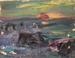 吉田民尚　伊豆の海　真作油彩4F1995年ぐらいに美術年鑑評価一号190万円 吉田民尚 伊豆の海 真作油彩4F1995年ぐらいに美術年鑑評価一号