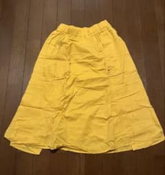NAVY フレアスカート イエロー 160cm 膝丈 ポケット付きのサムネイル