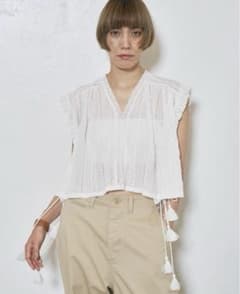 即完売✨WhimGazette ウィムガゼット レースタッセルブラウス 25SS 