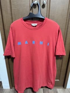 MARNI マルニ ロゴTシャツ 赤✖️青 確実正規品 46サイズ 美品 