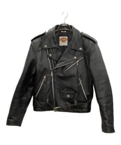 Harley-Davidson ブラック レザーダブルライダースジャケット 40のサムネイル