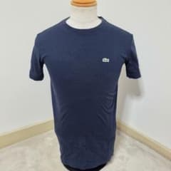 LACOSTE/ラコステ ワンポイント ワニ ロゴ Tシャツ【S】紺 ネイビーのサムネイル