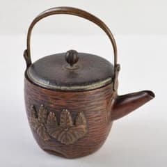 煎茶道具　銅製　杉目　桐文　急須　水次　湯沸し　V　R9648 煎茶道具 銅製 杉目 桐文 急須 水次 湯沸し V R9648 - メルカリ