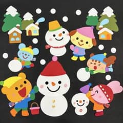 ＊雪だるまつくろう＊ 冬 壁面飾り 保育 12月　1月　2月のサムネイル