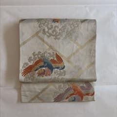 袋帯 鳳凰 華文 幾何学模様 金糸 袋帯 鳳凰 華文様 白地 金糸 - メルカリ