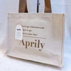 新品タグ付き】廃盤品 M アプリリー Aprily キャンバス トートバッグ 